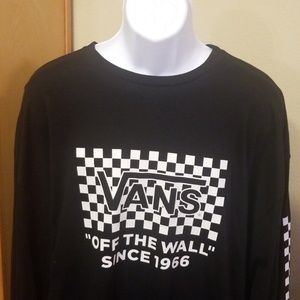 Van's checks behind tshirt